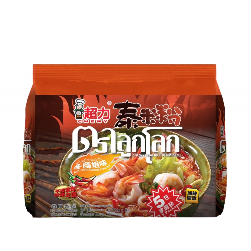 Thai rice vermicelli (Tom Yum Shrimp) 5packs (1)