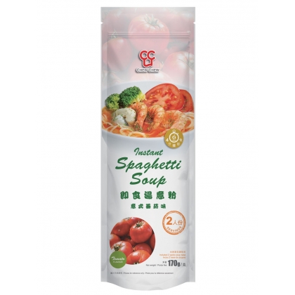 Instant spaghetti soup (tomato)